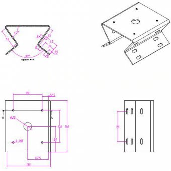 Gigaset N720 / N870 / N670 Aussengehäuse Mastadapter Eckadapter 