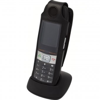 Gigaset R650H / R630H / E630H Ledertasche mit Gürtelclip Abnehmbarer Drehgürtelclip