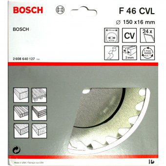 Bosch Sägeblatt F46 CVL 150 x 16 mm (24 Zähne) 